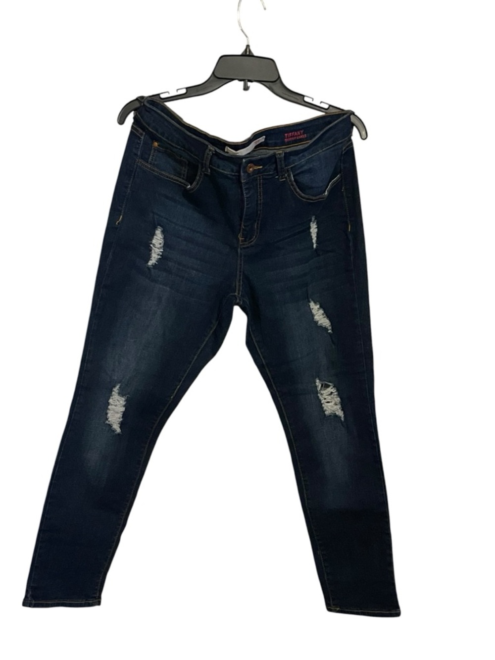 Tiffany & Co. Dark Blue Distressed Skinny Jeans